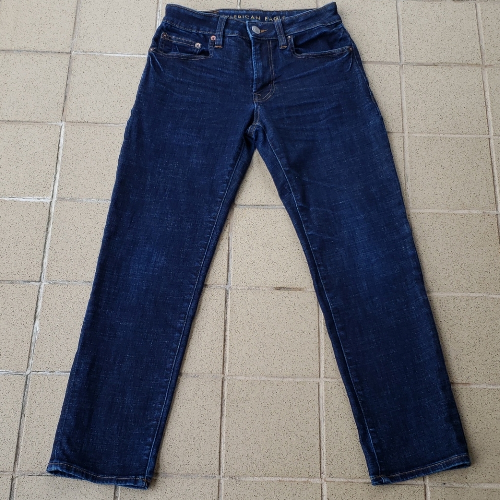 American Eagle Men's Slim Straight Stretch Jeans 27" Waist X 27" Inseam Length - Picture 5 of 12